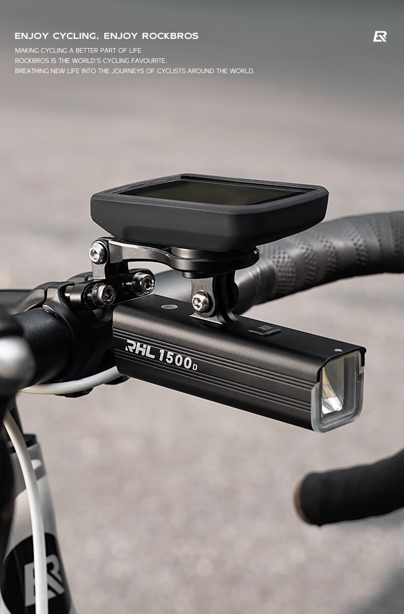 ROCKBROS Bicycle Extension Bracket, Odometer Mounting Rack for Road And Mountain Bikes, Light Hanger, Action Camera Base (Integrated Design) 1
