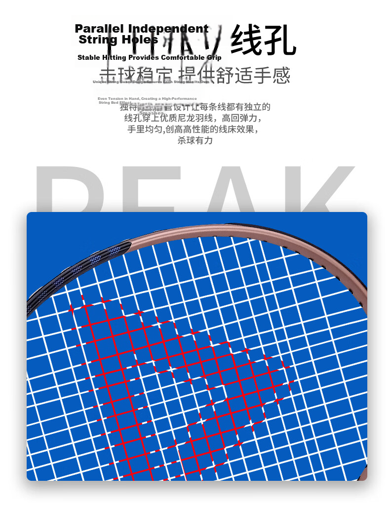 PEAK PK-690 Tennis Racket Set for Adults, Men, Women, and Students Beginner Single Racket Gold 4