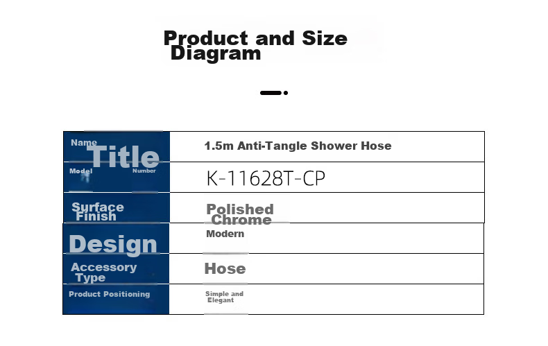 KOHLER Handheld Shower Hose, PVC Flexible Hose, Anti-Tangling Shower Hose Accessory K-11628T 1.5 Meters 8