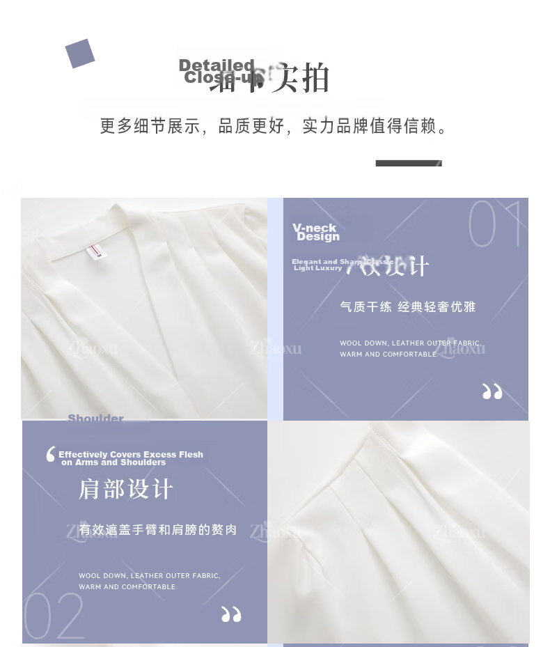 Chaoxu Women's Business Shirt Professional Formal White Long Sleeve Slim Fit Wrinkle-Free Commuter Workwear Interview Blouse Top 6