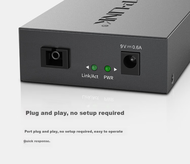 TP-LINK Gigabit Single-Mode Single-Fiber Optical Transceiver Converter Module 20km Transmission Enterprise-Level 4-Port Gigabit PoE Switch TL-FC314PB-20 4