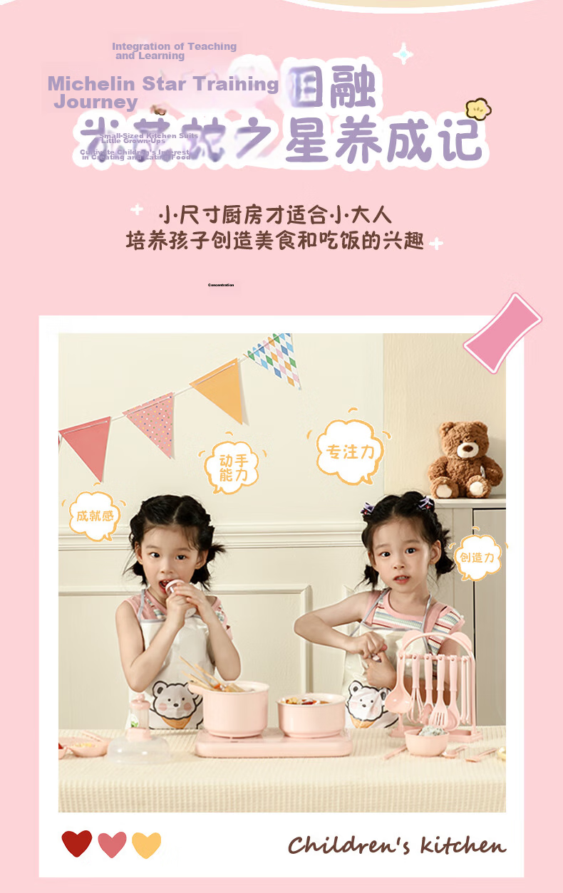Royalstar Electric Cooking Pot And Steamer Set for Children's Real Cooking, Birthday Gift, Mini Kitchen Real Cooking for Ages 7-14, Children's Day Gift, Multifunctional Pot BG600A-24 Mengzhi Little Kitche 8