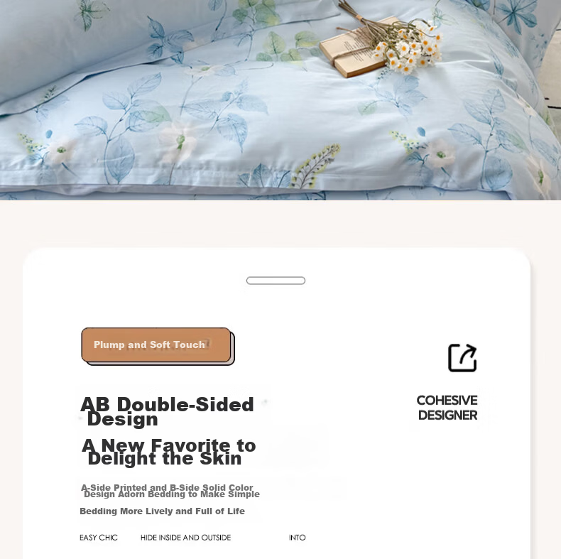 Hodo 100% Cotton Quilt Cover Single Piece 1.5x2m Thickened Pure Cotton Quilt Case for Single Bed Light Color 11