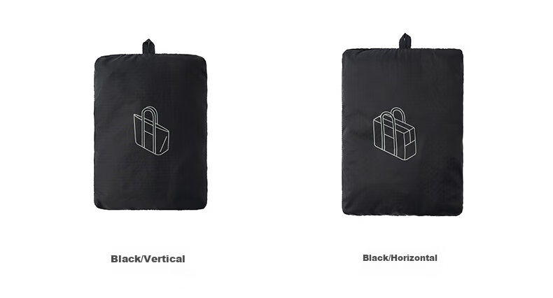 MUJI Recycled Nylon Foldable Luggage Bag Vertical OHS6CC4S Black 6