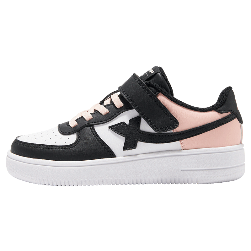 XTEP Kids Casual School White Sneakers Student Skate Shoes XTEP White/Black/Ice Pink Size 35