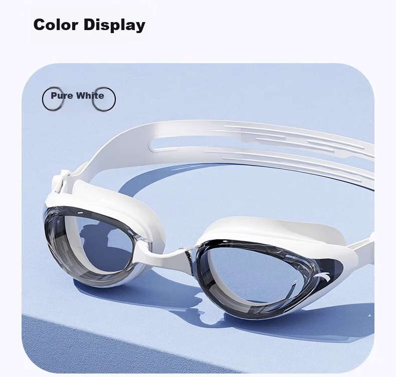 ANTA Swimming Goggles with Prescription Lenses, Waterproof Anti-Fog High-Definition Professional Swim Glasses And Cap Set for Men And Wome 12