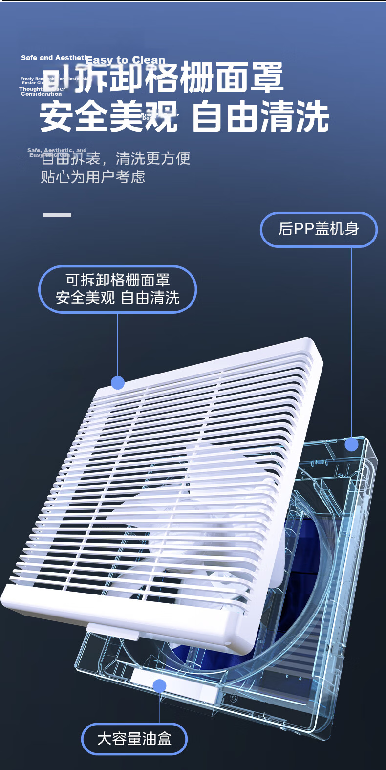 Midea [Window Exhaust] Window-Mounted Exhaust Fan Ventilation Fan for Bathroom Kitchen Wall Use 12-Inch Extractor Fa 4