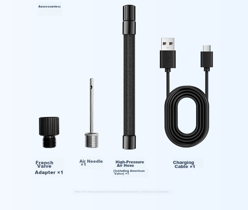 Zhiguozhe Bicycle Air Pump Portable High-Pressure Road Bike Inflator Electric Vehicle Wireless Pump 30