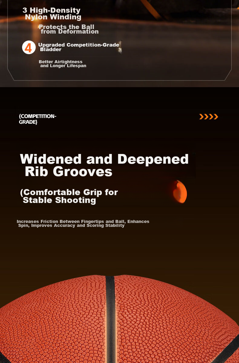 SPALDING Basketball TF Series Size 7 PU Indoor Outdoor Durable Student Adult Youth 77-176Y 14