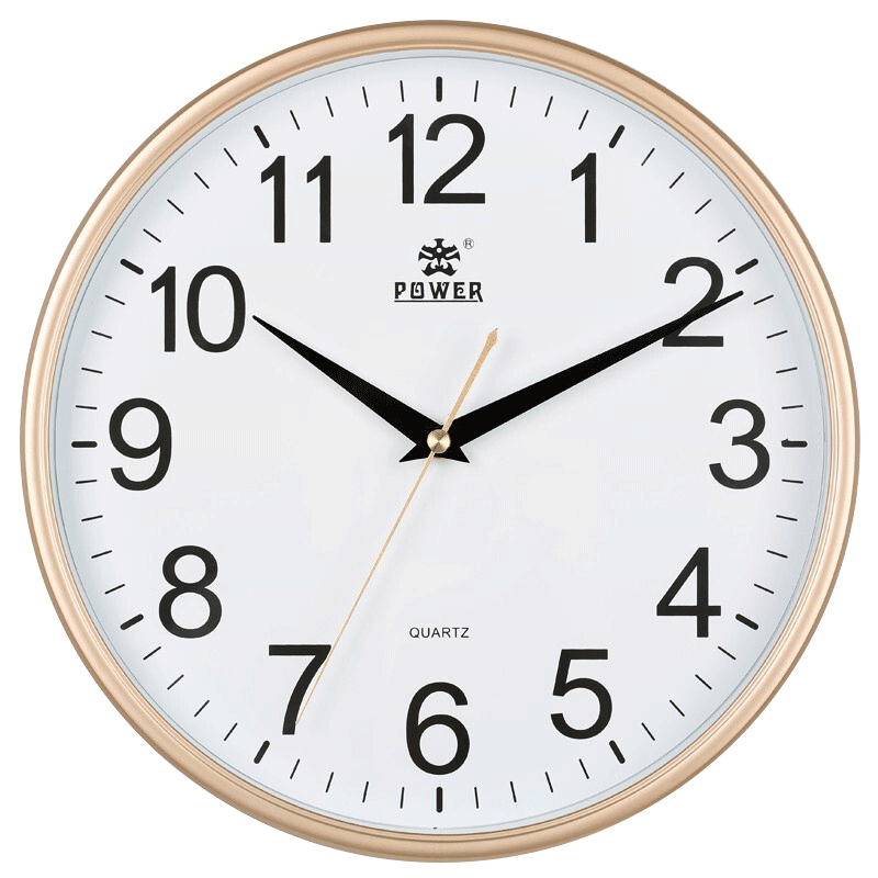 POWER Bawang Wall Clock Simple Living Room Quartz Clock No Drilling 30cm Diameter Battery Operated