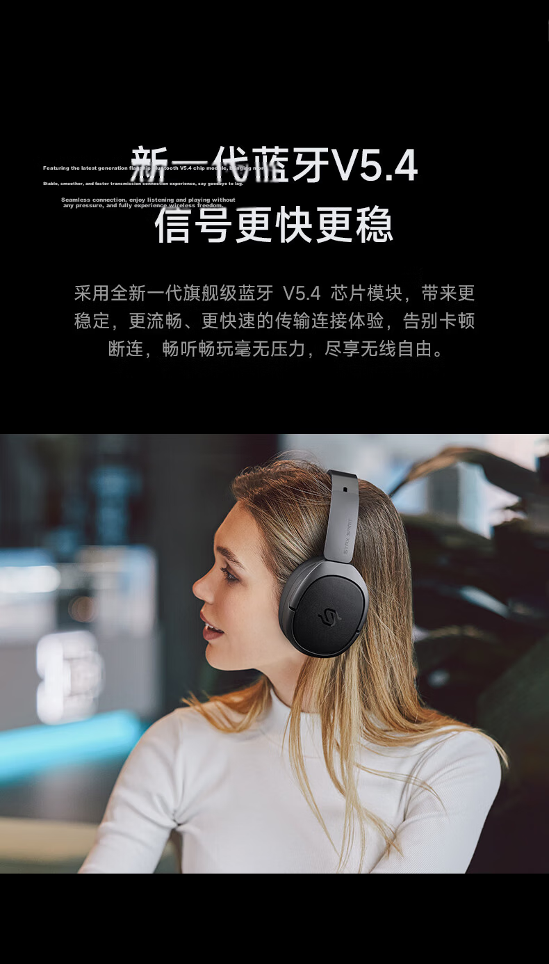 EDIFIER STAX SPIRIT S5 Over-Ear Planar Bluetooth Headphones HIFI Headphones Compatible with Apple Huawei Xiaomi Black 16
