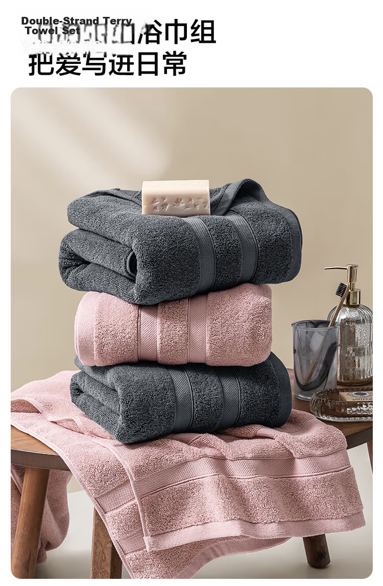 JDJZ 400g Extra Soft Cotton CP Bath Towel A Class Extra Large Thick Absorbent Unisex Bath Towel Grey Blue 12