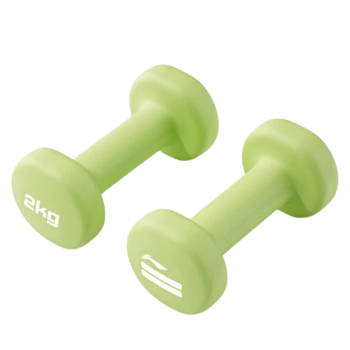 LI-NING Colorful Dip-Coated Dumbbells Unisex Fitness Home Use Small Dumbbell Set Women's Arm Shaping Light Weight