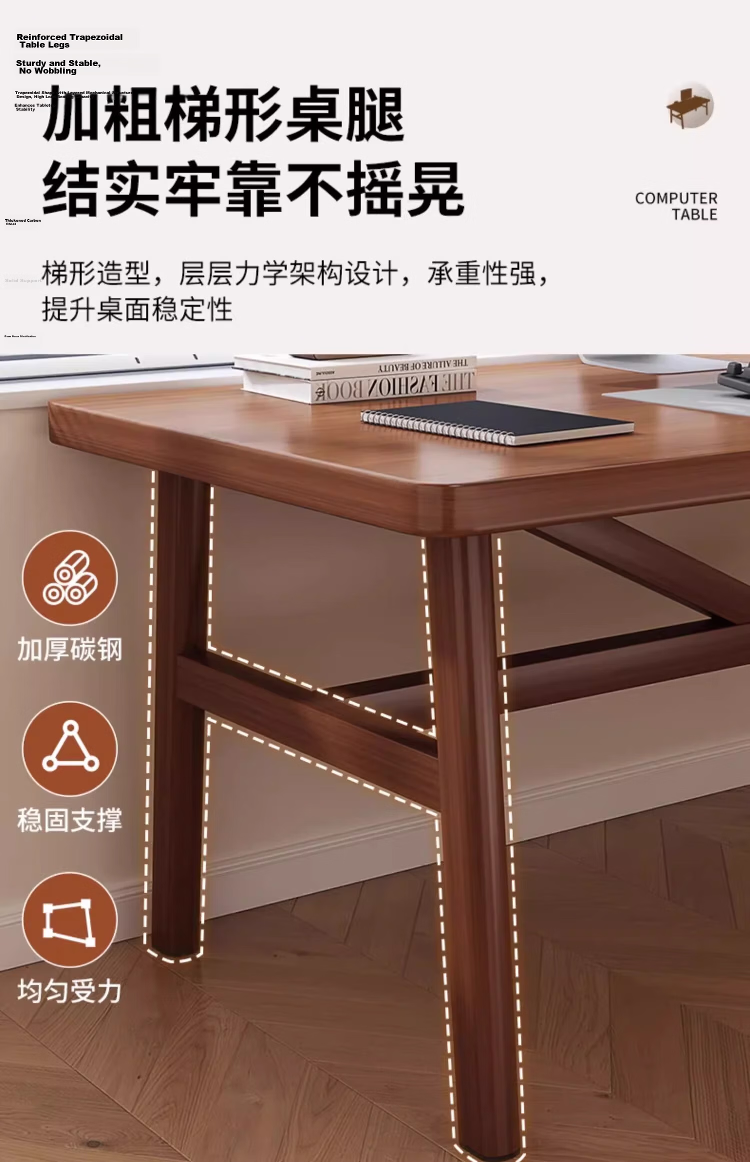 Yimo Computer Desk Bedroom Home Study Office Desk Modern Simple Rectangular Workstation Rental Room Table Original 2 15