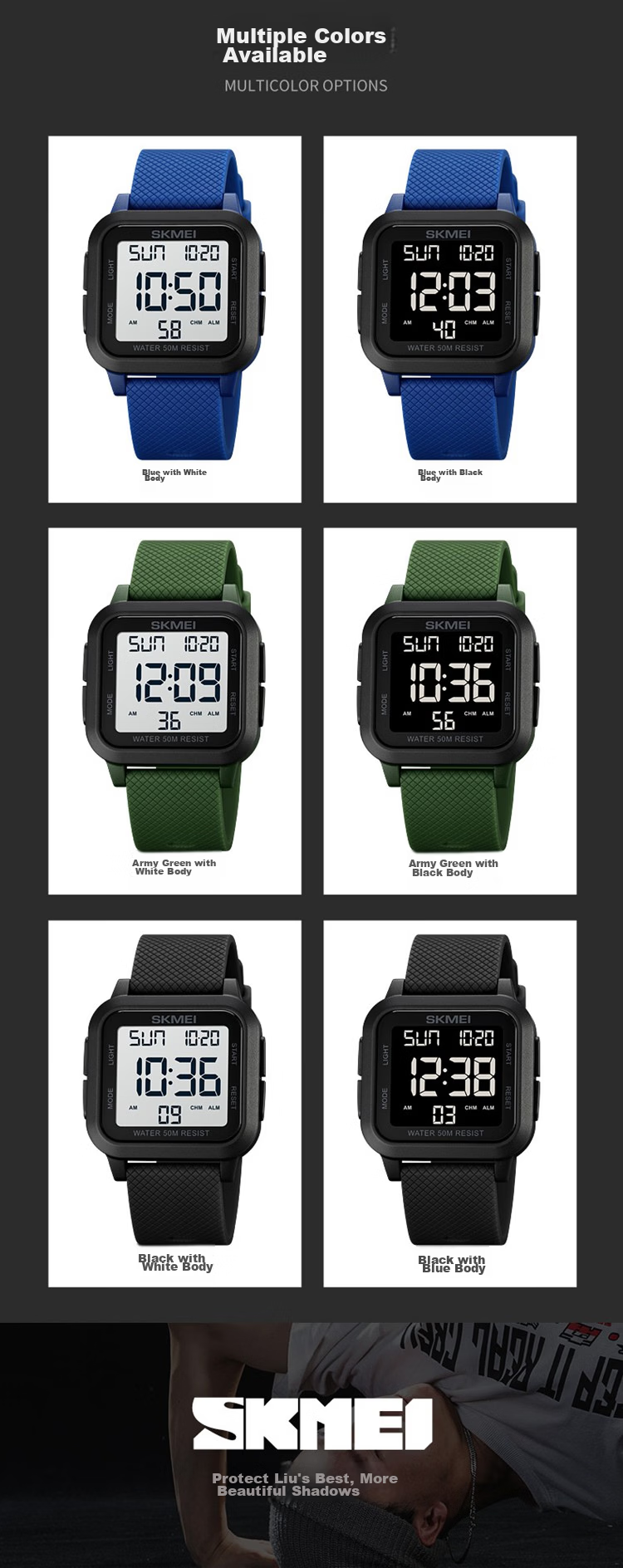 Skmei Electronic Watch for Students, Teenagers And Children, Specially Designed for Middle And High School Students Aged 12-18, Alarm Clock Only Shows Time, Women's Model 1894 20