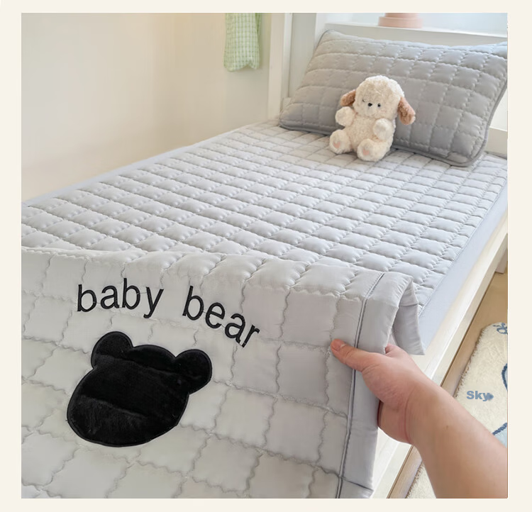 Wuyinliangpin Class A Fabric, All-Cotton Cotton Mattress Pad, Single Student Dormitory Bed Cover, Mattress Pad, 90x190cm 5