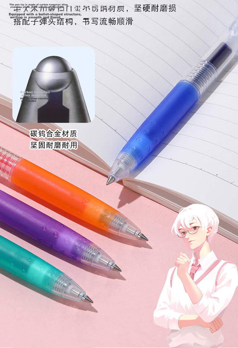 PILOT JUICE Gel Pen, Colorful Neutral Pen, 0.5mm, Retractable Pen, Stationery, Student Planner Pen, High Aesthetic Value, Pink Blue LJU-10EF 7