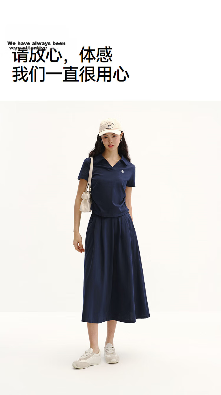 Semir Summer Women's Cotton Polo Shirt and Skirt Set 2026 Commuter Two-Piece Outfit 101326117008 8