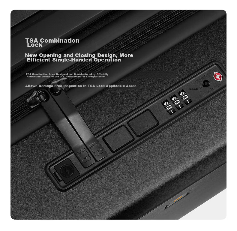 LEVEL8 Suitcase Travel Luggage 20-Inch Business Carry-On with Front Opening, Spinner Wheels And Password Lock for Men And Women, Blue 15