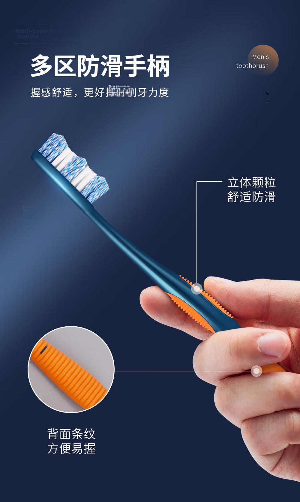 Frog Imported Magic Twist Medium Hard Bristle Toothbrush 3-Pack Anti-Smoke Tea Stain Gum Care for Adults Unisex 7