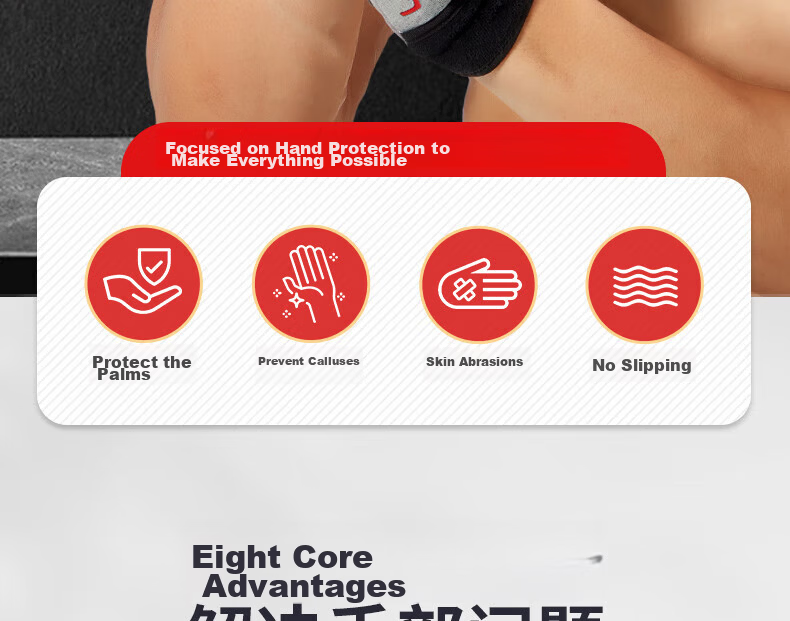 LI-NING Men's Fitness Gloves Half Finger Sports Cycling Pull-Up Bar Weightlifting Training Climbing Wear-Resistant Non-Slip 4