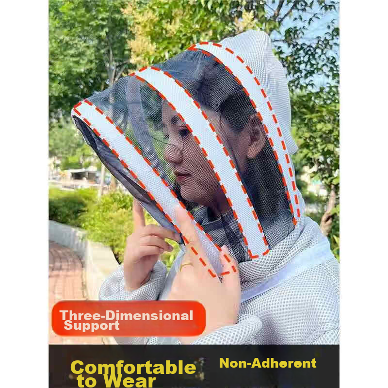 Aideer Breathable Anti-Bee Suit 3D Air Cotton Mesh Full-Body Beekeeping Protective Clothing Set Breathable Mesh [2XL] 168-180cm CW806064 3