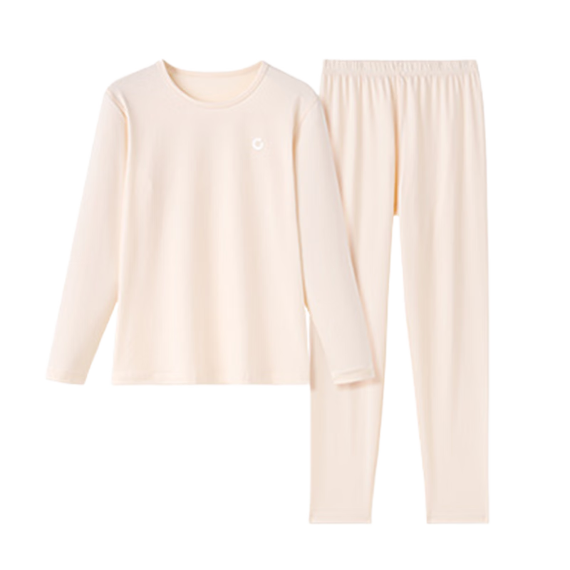 Herbal Original Children's Thermal Underwear Set Girls Autumn Long Johns Crew Neck New Youth Cotton Wool Pajamas