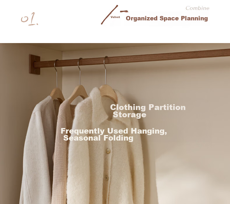 EACHY Clothes and Pants Storage Box Wardrobe Organizer Divider Jeans Storage Box Almond Pink - 7 Compartments 7