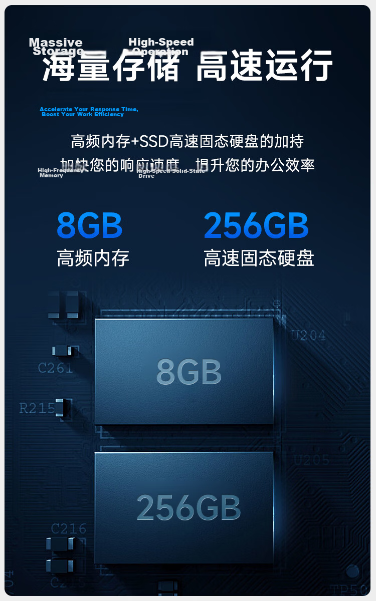 Great Wall Lingyun THC37 Desktop Computer Business Office Home Entertainment Complete PC (Quad-Core Core i3, 16GB RAM + 512GB SSD) 3