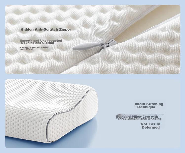 JD Jingzao Z Wave Wave Pillow Pro Aerospace Non-Temperature Sensitive Slow Rebound Antibacterial Memory Foam Pillow Large Size 40*60cm 20