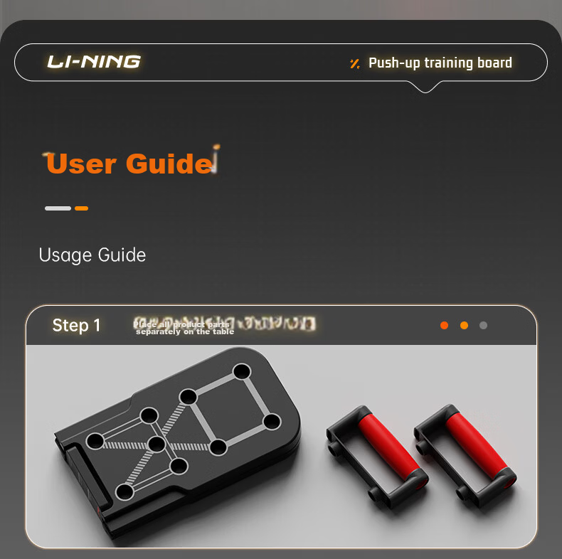 LI-NING Push-Up Training Board Portable Stand Auxiliary Equipment Fitness Plank Support Multifunctional Chest Muscle Trainer 23