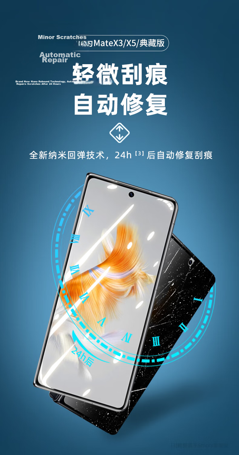 Langling [Inner and Outer Screen] Huawei Puraxmax Phone Film Huawei Puraxmax/Collector's Edition Foldable Inner and Outer Screen HD Anti-Fingerprint Protective Soft Film 5