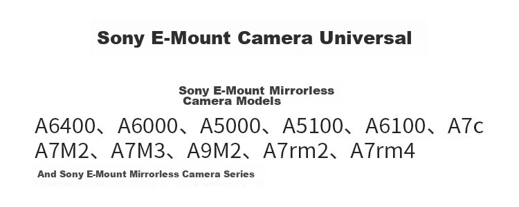 Earlymen Sony E-Mount Body Cap + Rear Lens Cap for a7M3/a7M4/a7R2/a7R3/a7R4/E10/a6400/a6300/a6700/a6600 Mirrorless Camera Accessories 3