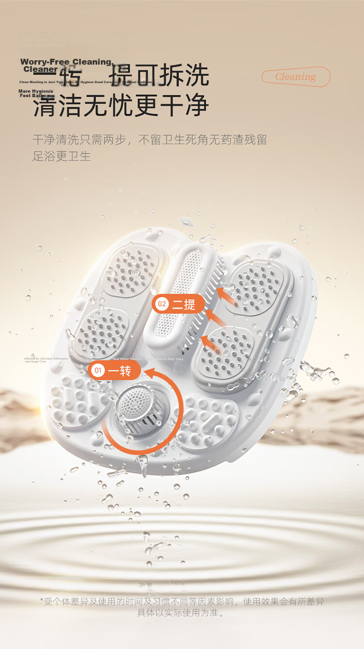 Bear Foot Soaking Bucket Therapy Moxibustion Health Foot Bath Basin Electric Massage Sterilization Constant Temperature Heating Knee Protection Foot Soaking Tub Birthday Gift for Parents and Elders 9
