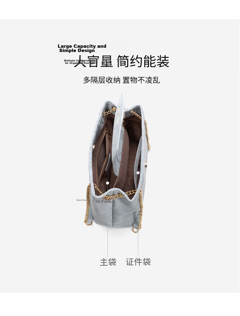 Love Sea Cowhide Leather Women's Shoulder Tote Bag Large Capacity Luxury Brand Birthday Gift Premium Feel for Girlfriend Wife 12