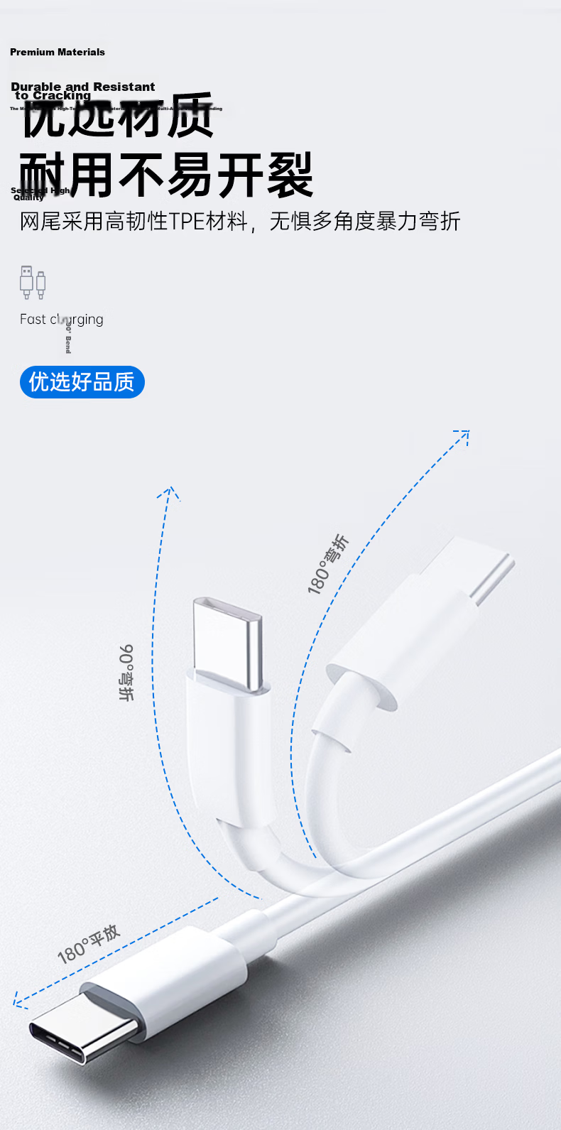 Mryc Apple Charger Type-C Cable iPhone 15 Pro Max MacBook Air Pro Laptop Power Adapter USB-C 2m PD Fast Charging iPad 4