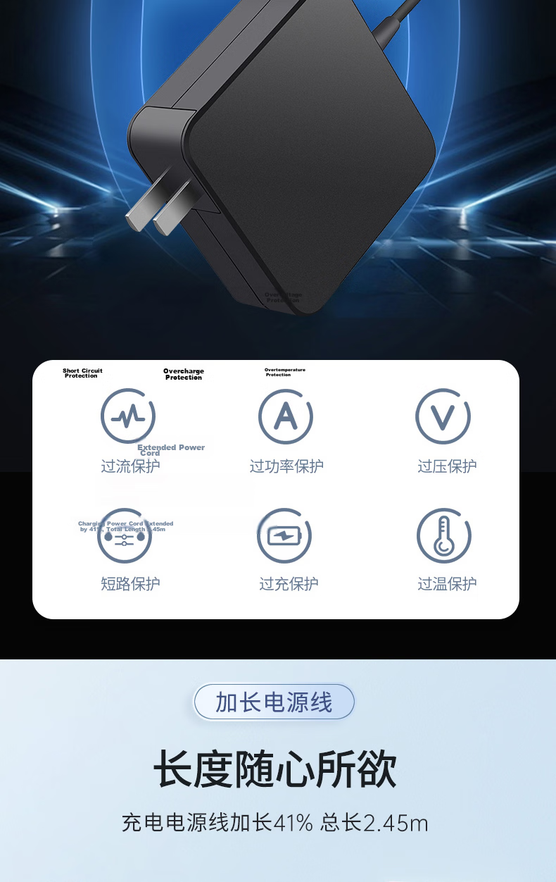 Mryc ASUS Laptop Charger for TUF Gaming A16, TUF Gaming F17, TUF Gaming A15 Ice Edition, Power Adapter Cable 20V9A 6.0*3.7mm Round Plug with Pin 180W 7