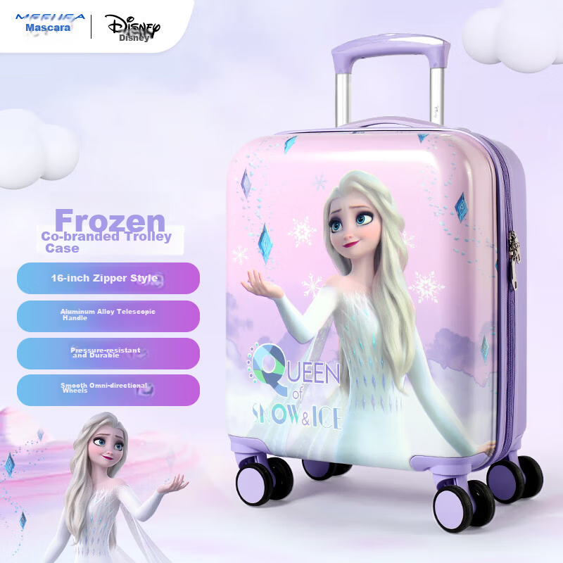 Mascot x Disney Frozen Elsa Kids Luggage 16-inch Trolley Suitcase Travel Bag Birthday Gift