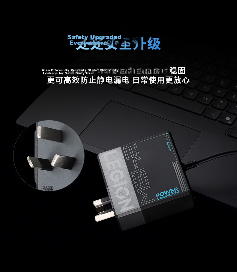 Lenovo 150W Multi-Port USB-C GaN Power Adapter PD65W Fast Charger for Apple MacBook, Xiaomi, Lenovo Xiaoxin, and Legion Laptops 9