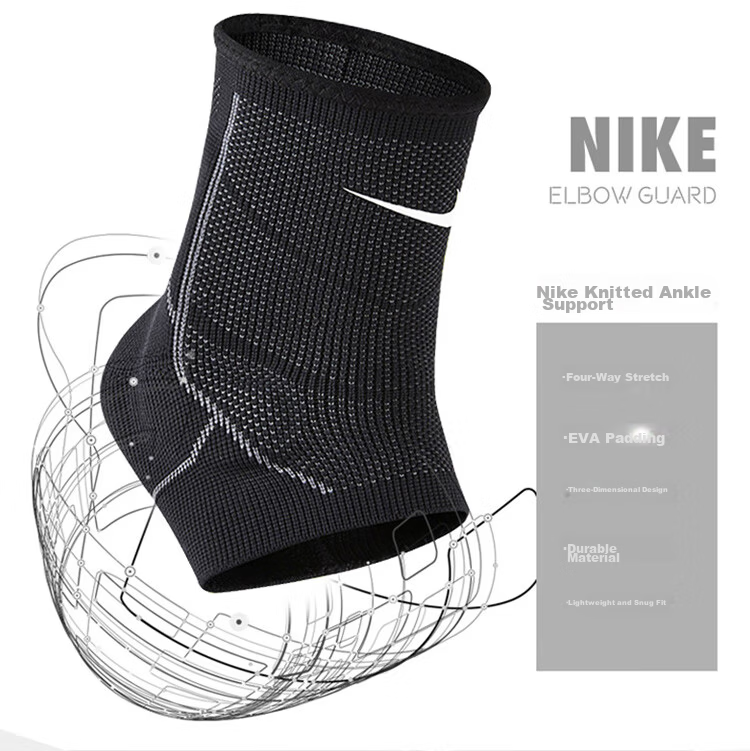 NIKE Knitted Sports Ankle Support Brace for Fixing Sprained Ankle, Suitable for Men And Women, Basketball, Badminton, N1000670031, Size L 3