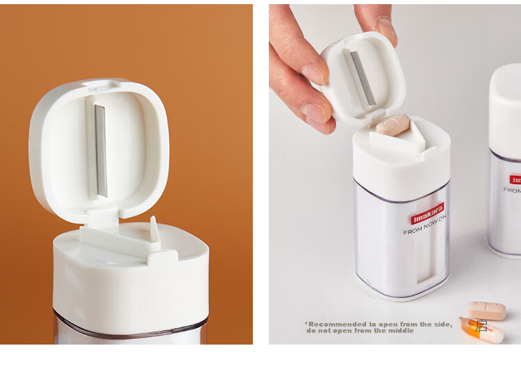 Daisy Leaf Japanese-Style Pill Cutter, Half And Quarter Pill Splitter, Pill Divider, Pill Cutter, Portable Small Pill Box 6