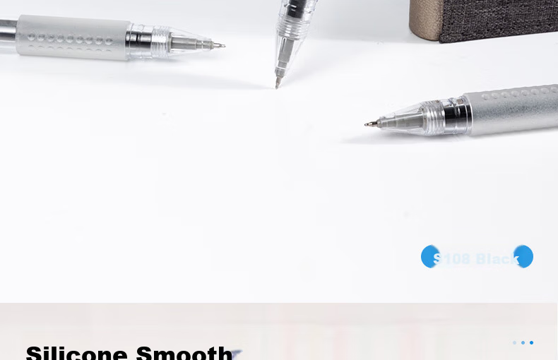 Deli Premium Smooth Minimalist Gel Pen, 0.5mm Reinforced Needle Tip, Student Gel Pen for Exam Practice, Ins Minimalist Style, Black, 12 Pens/box S108 3