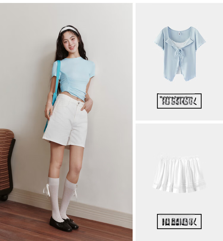 Semir Women's Summer Cool Antibacterial Vintage Slimming A-Line Straight-Leg Jeans 2027 Retro Loose Trendy Shorts 16