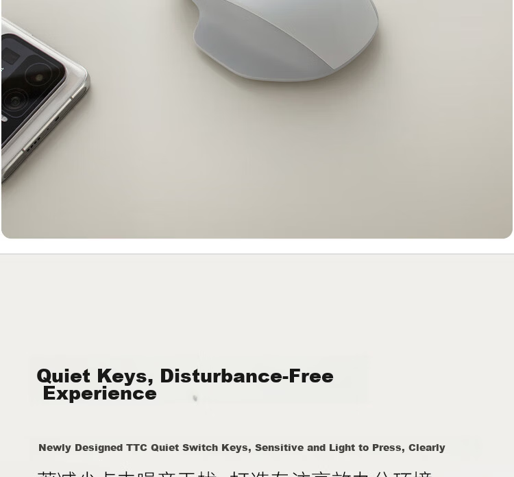 MI Portable Mouse 3, Warm Sand Gold, 2.4G Wireless Mouse, Bluetooth Mouse, Quiet Operation, Wireless Mouse, Right-Hand Mouse for Desktop And Laptop Computers, MI Business Portable Mouse 12