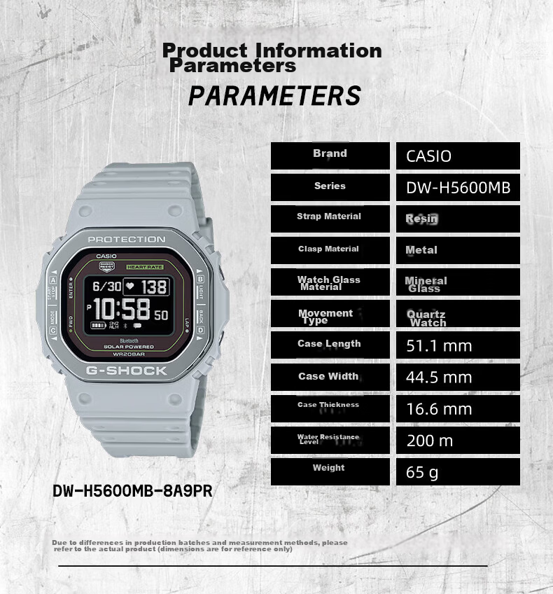 CASIO Men's G-SHOCK Smart Square Sports Digital Watch DW-H5600MB-1APR 11