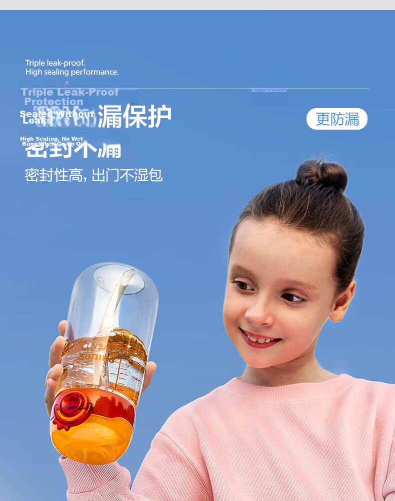 AVENT Philips Children's Straw Cup PPSU Water Bottle for 1-6 Years Old Toddlers Kindergarten Students JD Self-operated 9