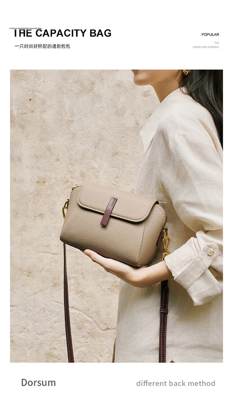 Aokang Women's Bag 2026 Trendy Cowhide Small Square Light Luxury Crossbody Shoulder Bag Birthday Gift for Girlfriend Wife 7