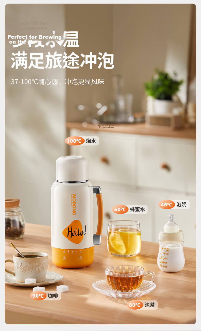 Motorcycle Portable Electric Kettle 0.65L Travel Electric Water Boiler with Tea Infuser and 316 Stainless Steel Filter MD-DSB56-C 13