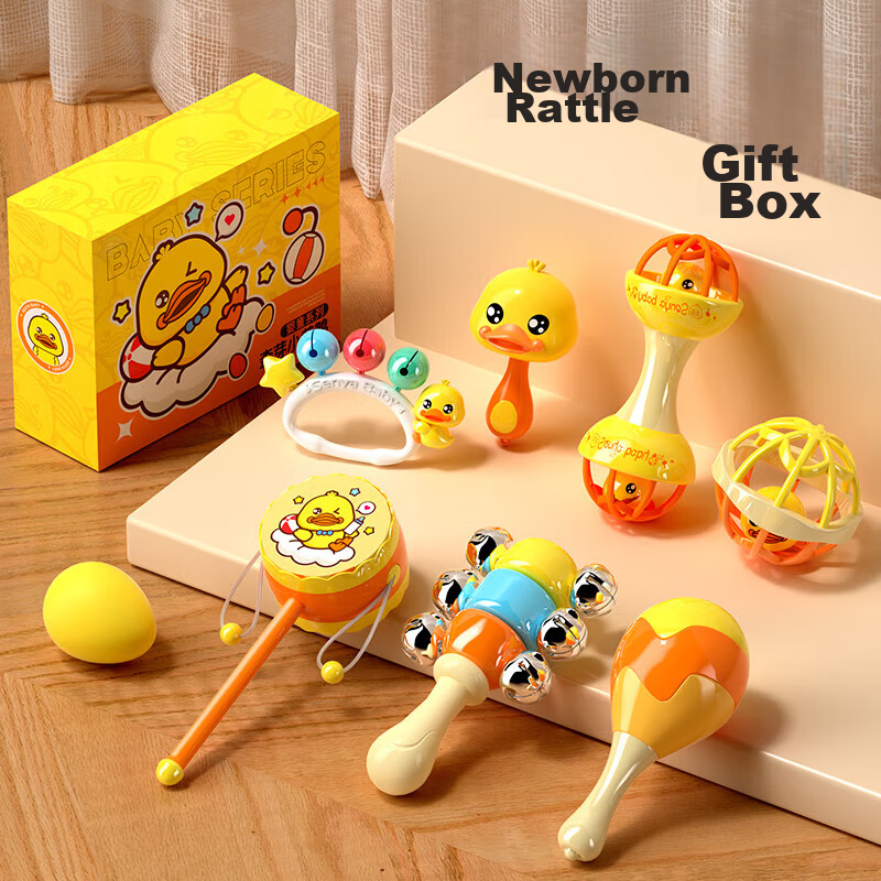 Embei Family Baby Toy 0-6-12 Months Educational Rattle Gift Box for Newborns 1-2 Years Old Infant Gift