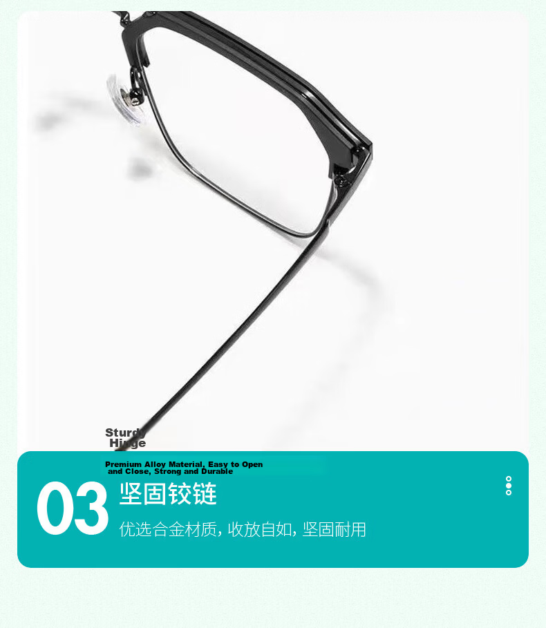 40,000 KM Blue Light Blocking Photochromic Double Bridge Glasses Men Trendy Radiation Protection Non-Prescription Eyeglass Frames Compatible with Prescription Lenses 11